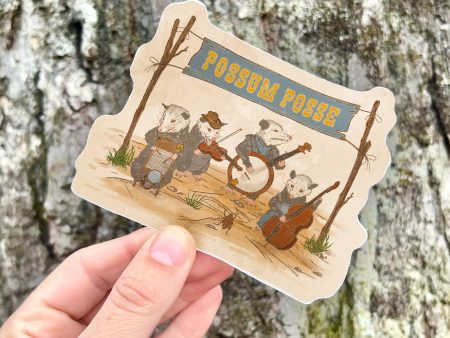 Possum Posse Band Sticker For Cheap