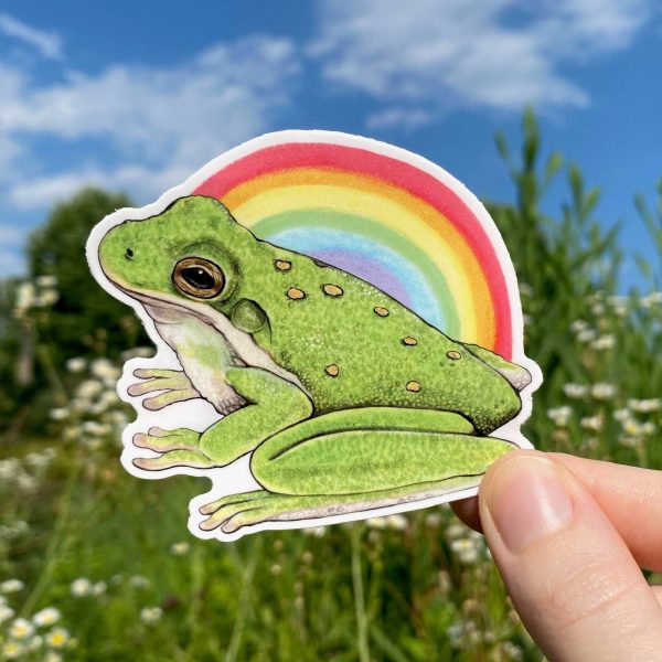 Rainbow Tree Frog Vinyl Sticker Supply